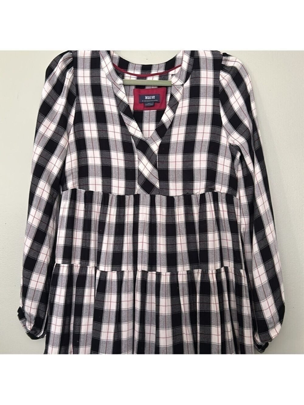 Anthropologie Maeve Amber Plaid Tiered Dress - Picture 11 of 11